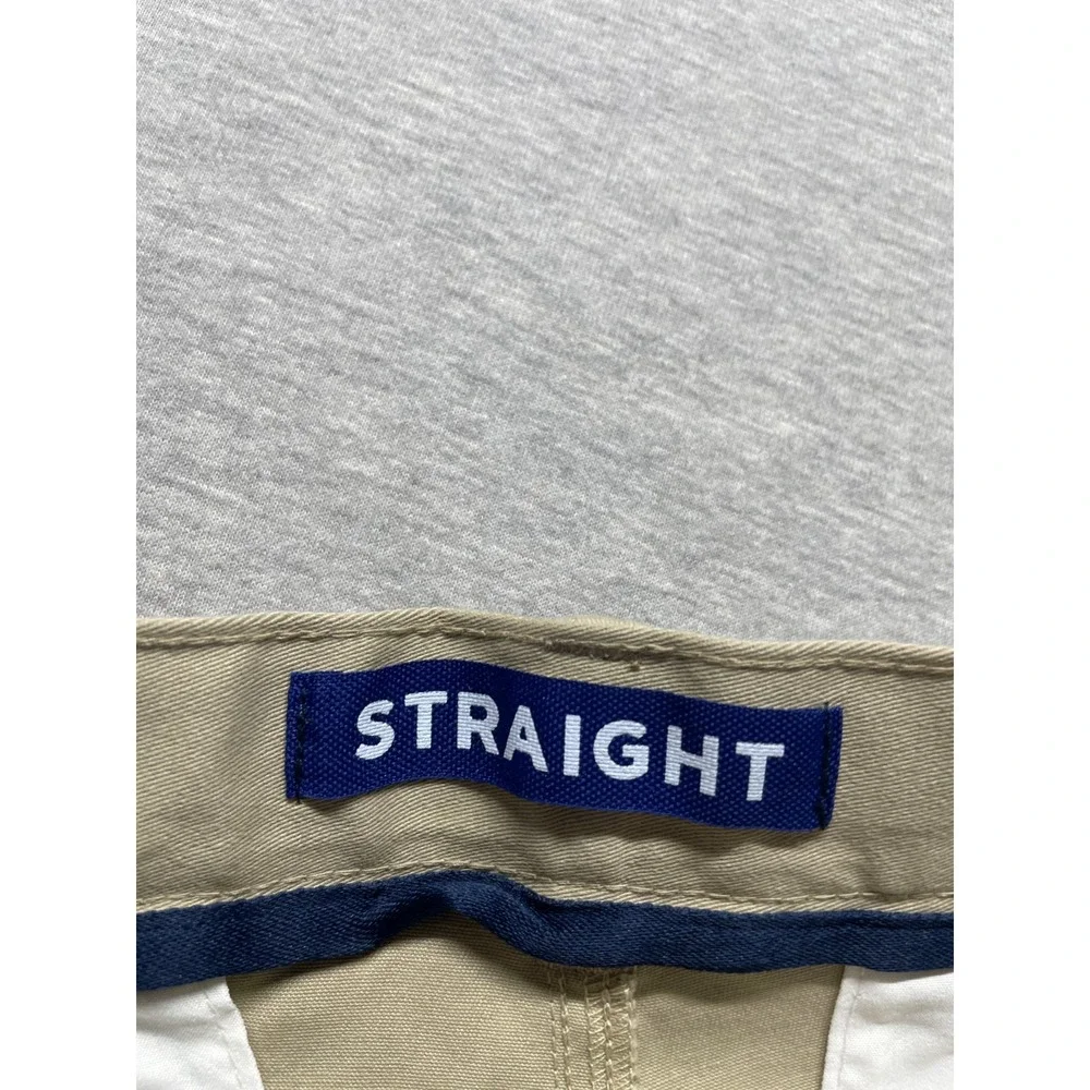 Kids Boys Chino Pants 16 Beige Cotton Straight Leg Slash Pockets Everyday Wear